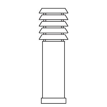 Norlys Alta 293BC lampa stojąca 1x9W/E27 IP65