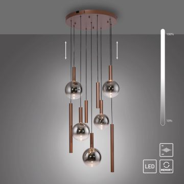 Paul Neuhaus BOWL 2287-23 lampa wisząca 9x7W/LED 1600lm 2700k ip20