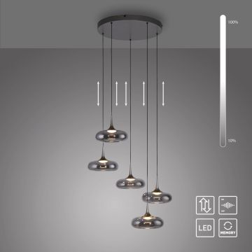 Paul Neuhaus POSH 15694-15 lampa wisząca 5x6,3W/LED 1450lm 3000k ip20