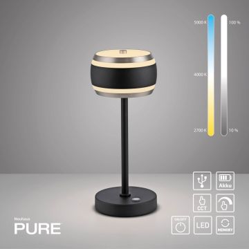 Paul Neuhaus PURE FALLING RINGS 4503-18 lampka stołowa 1x8W/LED 310lm 2200-5000k ip20