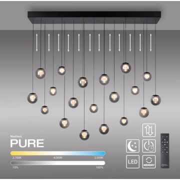 Paul Neuhaus PURE POPUP 2589-15 lampa wisząca 19x3W/LED 2050lm 2200-5000k ip20