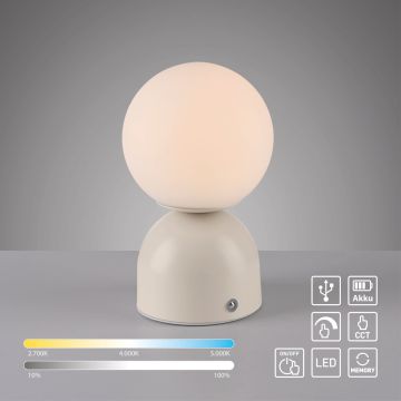 Paul Neuhaus RUDI 19218-39 lampka stołowa 1x1,2W/LED 90lm 3000-6000k ip20