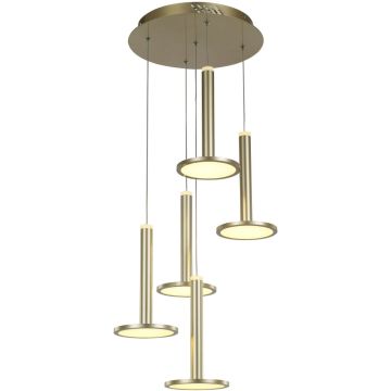 Italux Oliver  MD17033012-5A GOLD lampa wisząca 5x60W/LED 3360lm 3000K IP20