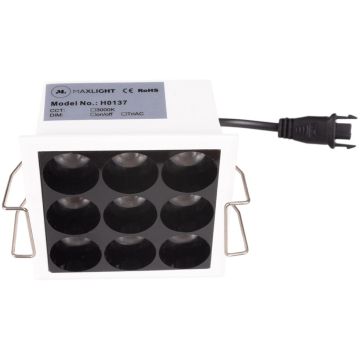 Maxlight X-LINE H0137 downlight wpuszczany 9x10w/led 700lm 3000k ip20