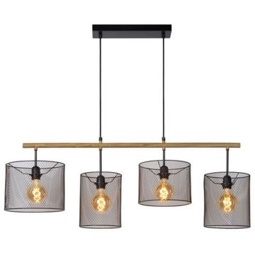 Lucide BASKETT 45459/04/30 lampa wisząca 4x60w/e27   ip20