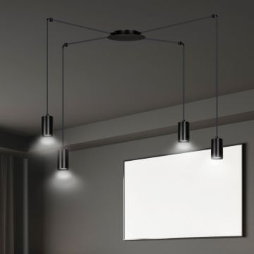 Emibig TRAKER 4 BL/BLACK 524/4 lampa wisząca 4x30W/GU10 IP20
