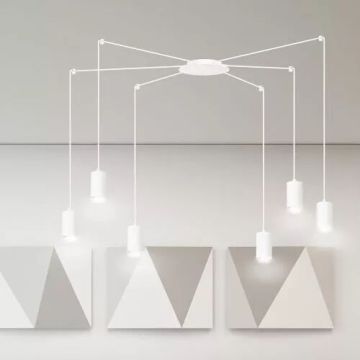 Emibig TRAKER 6 WH/WHITE 525/6 lampa wisząca 6x30W/GU10 IP20