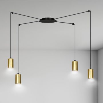 Emibig TRAKER 4 BL/GOLD 526/4 lampa wisząca 4x30W/GU10 IP20
