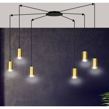 Emibig TRAKER 6 BL/GOLD 526/6 lampa wisząca 6x30W/GU10 IP20