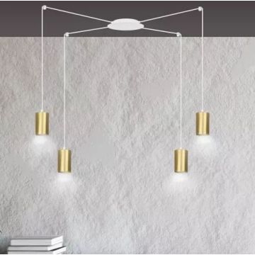 Emibig TRAKER 4 WH/GOLD 527/4 lampa wisząca 4x30W/GU10 IP20
