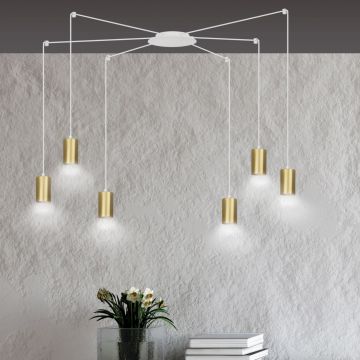 Emibig TRAKER 6 WH/GOLD 527/6 lampa wisząca 6x30W/GU10 IP20