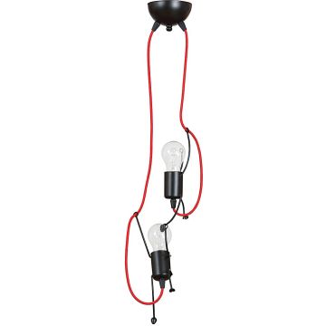 Emibig BOBI 2 BLACK 537/2 lampa wisząca 2x15W/E27 IP20
