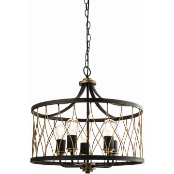 Endon HESTON 61498 żyrandol 5x60W/E27  
