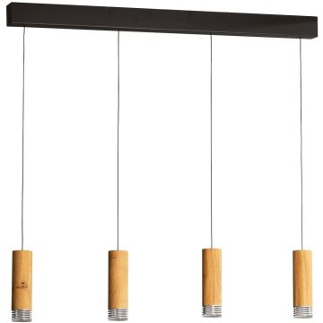Fischer&Honsel SHINE-WOOD 61132 lampa wisząca 4x5,26w/led 2552lm 2700k ip20