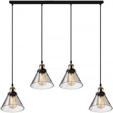 Altavola Design NEW YORK LOFT LA034/CL4_smoky lampa wisząca 4x40W/E27   IP20