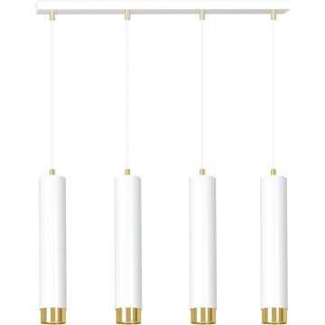 Emibig KIBO 4 WH/GOLD 642/4 lampa wisząca 4x30W/GU10 IP20