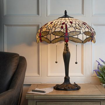 Interior1900 Dragonfly beige 64085 lampa stołowa 2x60W/E27 IP20