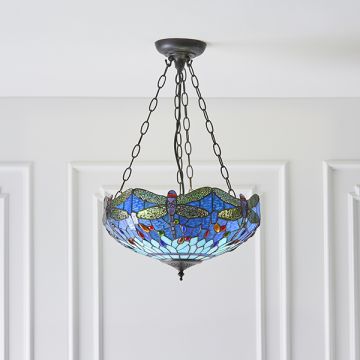 Interior1900 Dragonfly blue 64075 lampa wisząca 3x60W/E27 IP20