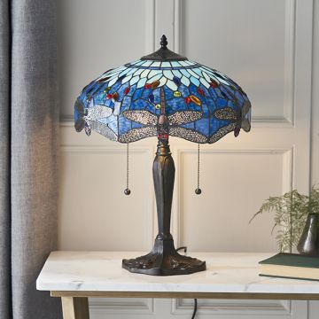 Interior1900 Dragonfly blue 64089 lampa stołowa 2x60W/E27 IP20
