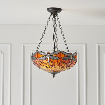 Interior1900 Dragonfly flame 64076 lampa wisząca 3x60W/E27 IP20
