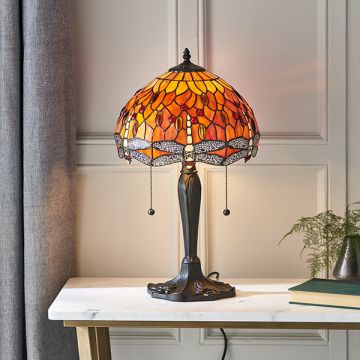 Interior1900 Dragonfly flame 64092 lampa stołowa 2x60W/E27 IP20