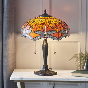 Interior1900 Dragonfly flame 64093 lampa stołowa 2x60W/E27 IP20