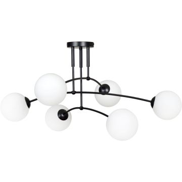 Emibig PREGOS 6 BLACK 670/6 lampa sufitowa 6x10W/E14 IP20
