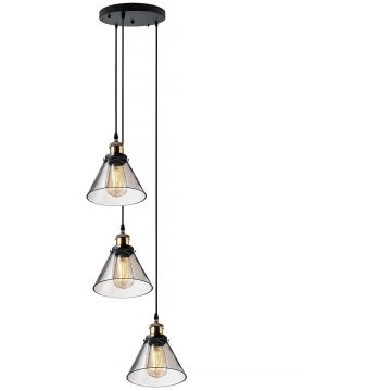 Altavola Design NEW YORK LOFT LA034/CO3_smoky lampa wisząca 3x40W/E27   IP20