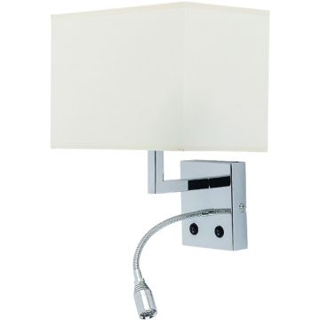Nowodvorski HOTEL LED 6800 kinkiet 1x60W; 1x2,2W/E27/LED 4000K IP20