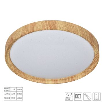 Prezent WOODEN 71330 plafon sufitowy 1x33W/LED 2050lm IP20