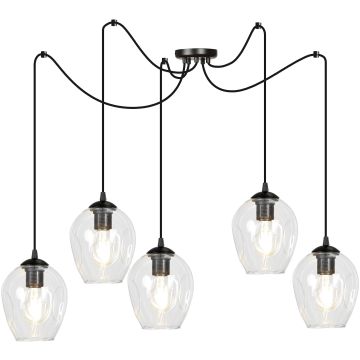 Emibig LEVEL 5 BL TRANSPARENT 756/5 lampa wisząca 5x15W/E27 IP20