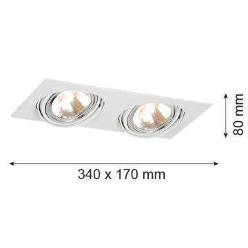 Argon OLIMP 785 oprawa wpuszczana 2x6W/G9  IP20