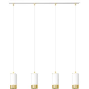 Emibig FUMIKO 4 WH/GOLD 815/4 lampa wisząca 4x30W/GU10 IP20