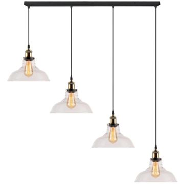 Altavola Design NEW YORK LOFT LA040/CL4_clear lampa wisząca 4x40W/E27   IP20