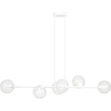 Emibig ROSSI 6 WH TRANSPARENT 877/6 lampa wisząca 6x10W/E14 IP20