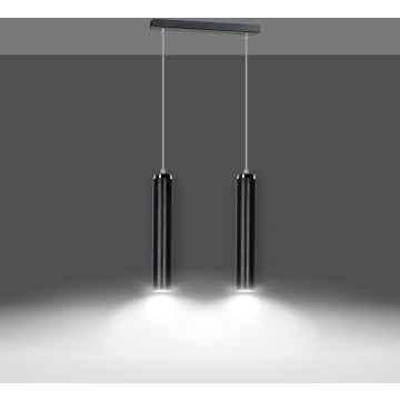 Emibig LUNA 2 BLACK 956/2 lampa wisząca 2x30W/GU10 IP20