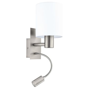 Eglo PASTERI 96477 kinkiet na wysięgniku 1x40W/E27 + 1X3,5W/LED 3000K