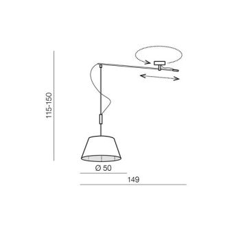 AZzardo MALAGA LAMPBODY AZ2313 zawiesie 1x60W/E27 IP20 