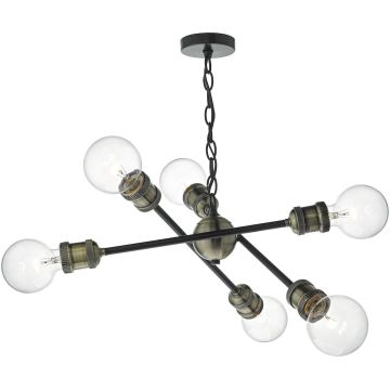 Dar Lighting Brigade BRI0654 lampa wisząca 6x60W/E27 IP20 