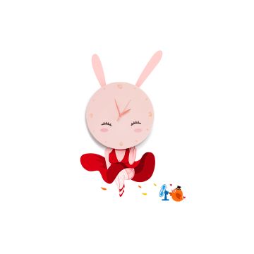 Milagro BUNNY 148 Kinkiet ścienny dziecięcy zegar 1x1W/LED 