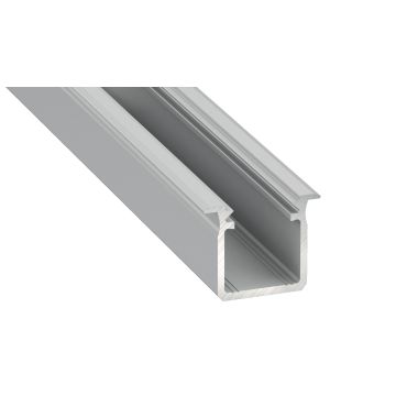 Profil Alu do taśm LED srebrny Typ-G z przesłoną mleczną 2m EKPR0125 Eko-Light
