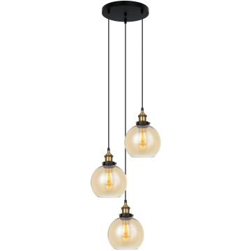 Italux Cardena MDM-4330-3-GD+AMB lampa wisząca 3x40W/E27 IP20 