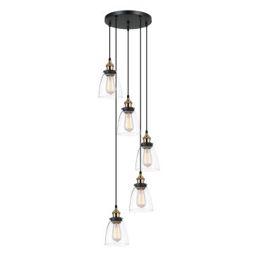 Italux FRANCIS MDM-2563/5 GD+CL Zwis sufitowy 5x40W/E27