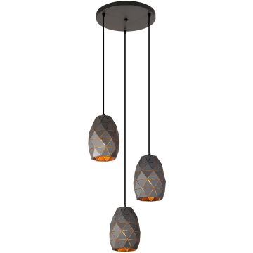 Italux Harley MDM-3480/3A GR+GD lampa wisząca 3x40W/E27 IP20 