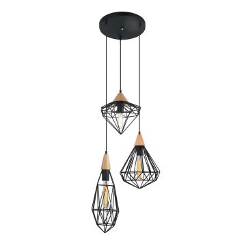 Italux MAELLE MDM-2591/3 BK lampa wisząca 3x40W/E14 