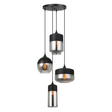 Italux MOLINA MDM-4364/4 BK+SG Zwis sufitowy 4x40W/E27