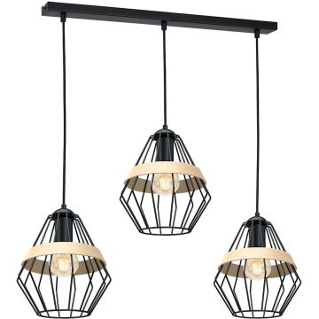 Milagro CLIFF BLACK MLP5525 lampa wisząca 3x60W/E27 IP20 