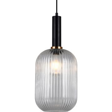 Italux Antiola PND-5588-1L-BK+CL lampa wisząca 1x40W/E27 IP20 