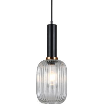 Italux Antiola PND-5588-1M-BK+CL lampa wisząca 1x40W/E27 IP20 