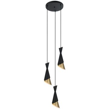 Italux Malia PND-85949-3 BK+GD lampa wisząca 3x40W/E27 IP20 